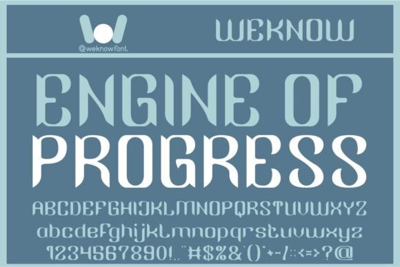 Engine of Progress: A Bold Font for Modern Design Needs