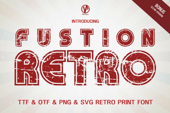 Fusion Retro: A Bold Vintage Grunge Font for Modern Design Projects