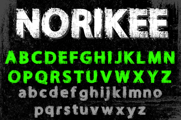 Norikee: The Bold Stencil Brush Font for Impactful Design