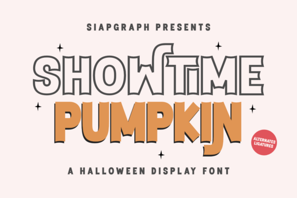 Showtime Pumpkin: A Playful Halloween Font for Creative Projects