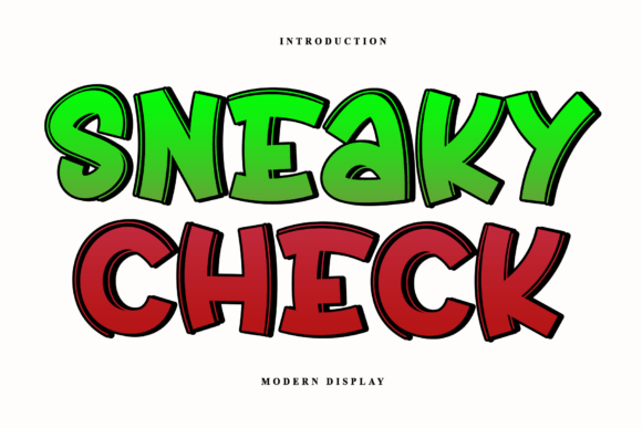 Sneaky Check: A Stylish Display Font for Creative Design Projects