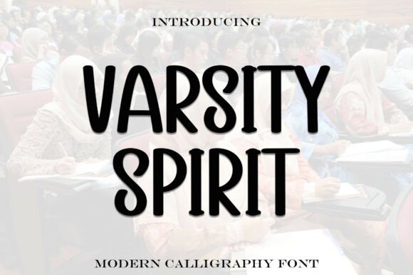 Vibrant Typography with Varsity Spirit Font